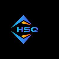 diseño de logotipo de tecnología abstracta hsq sobre fondo negro. concepto de logotipo de letra de iniciales creativas hsq. vector