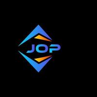 jop diseño de logotipo de tecnología abstracta sobre fondo negro. concepto de logotipo de letra inicial creativa jop. vector