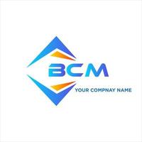 Diseño de logotipo de tecnología abstracta bcm sobre fondo blanco. concepto de logotipo de letra de iniciales creativas de bcm. vector