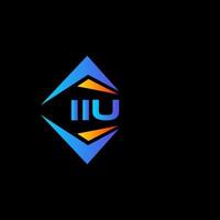 IIU abstract technology logo design on white background. IIU creative initials letter logo concept. vector