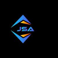 JSA abstract technology logo design on Black background. JSA creative initials letter logo concept. vector