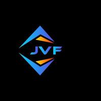 jvf diseño de logotipo de tecnología abstracta sobre fondo negro. concepto de logotipo de letra de iniciales creativas jvf. vector