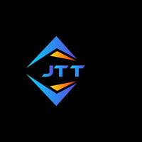 JTT abstract technology logo design on Black background. JTT creative initials letter logo concept. vector