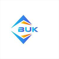 buk diseño de logotipo de tecnología abstracta sobre fondo blanco. concepto de logotipo de letra de iniciales creativas de buk. vector