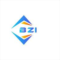 diseño de logotipo de tecnología abstracta bzi sobre fondo blanco. concepto de logotipo de letra de iniciales creativas bzi. vector