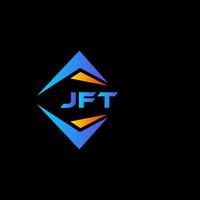 JFT abstract technology logo design on Black background. JFT creative initials letter logo concept. vector