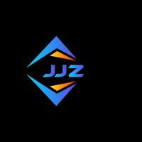 jjz diseño de logotipo de tecnología abstracta sobre fondo negro. concepto de logotipo de letra de iniciales creativas jjz. vector