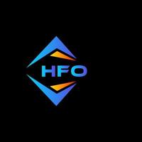 diseño de logotipo de tecnología abstracta hfo sobre fondo negro. concepto de logotipo de letra de iniciales creativas hfo. vector