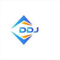 Diseño de logotipo de tecnología abstracta ddj sobre fondo blanco. concepto de logotipo de letra de iniciales creativas ddj. vector