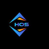 HOS abstract technology logo design on Black background. HOS creative initials letter logo concept. vector