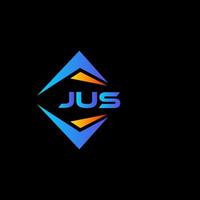 JUS abstract technology logo design on Black background. JUS creative initials letter logo concept. vector