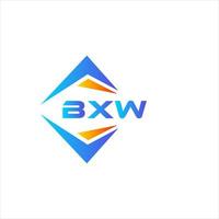 bxw diseño de logotipo de tecnología abstracta sobre fondo blanco. concepto de logotipo de letra de iniciales creativas bxw. vector