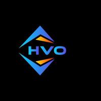 diseño de logotipo de tecnología abstracta hvo sobre fondo negro. concepto de logotipo de letra de iniciales creativas hvo. vector