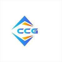 diseño de logotipo de tecnología abstracta ccg sobre fondo blanco. concepto de logotipo de letra de iniciales creativas ccg. vector