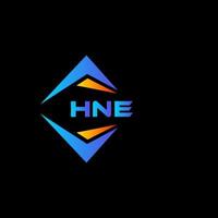 HNE abstract technology logo design on Black background. HNE creative initials letter logo concept. vector