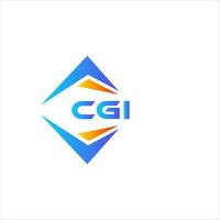 diseño de logotipo de tecnología abstracta cgi sobre fondo blanco. concepto de logotipo de letra de iniciales creativas cgi. vector