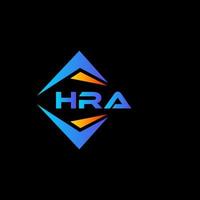 diseño de logotipo de tecnología abstracta hra sobre fondo negro. concepto de logotipo de letra de iniciales creativas hra. vector