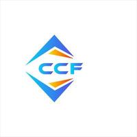 ccf diseño de logotipo de tecnología abstracta sobre fondo blanco. concepto de logotipo de letra de iniciales creativas ccf. vector