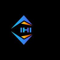 Diseño de logotipo de tecnología abstracta ihi sobre fondo blanco. concepto de logotipo de letra de iniciales creativas ihi. vector