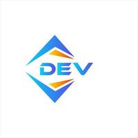 dev diseño de logotipo de tecnología abstracta sobre fondo blanco. concepto de logotipo de letra de iniciales creativas dev. vector