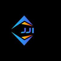jji diseño de logotipo de tecnología abstracta sobre fondo negro. concepto de logotipo de letra de iniciales creativas jji. vector
