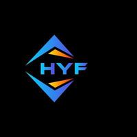 HYF abstract technology logo design on Black background. HYF creative initials letter logo concept. vector