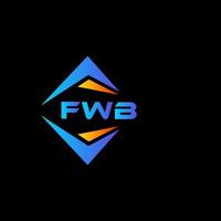 diseño de logotipo de tecnología abstracta fwb sobre fondo negro. concepto de logotipo de letra de iniciales creativas fwb. vector