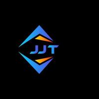 jjt diseño de logotipo de tecnología abstracta sobre fondo negro. concepto de logotipo de letra de iniciales creativas jjt. vector
