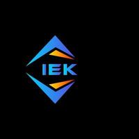 iek diseño de logotipo de tecnología abstracta sobre fondo blanco. iek creative iniciales carta logo concepto. vector