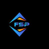 FSP abstract technology logo design on Black background. FSP creative initials letter logo concept. vector