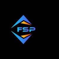 diseño de logotipo de tecnología abstracta fsp sobre fondo negro. concepto de logotipo de letra de iniciales creativas fsp. vector