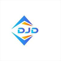 Diseño de logotipo de tecnología abstracta djd sobre fondo blanco. concepto de logotipo de letra de iniciales creativas djd. vector