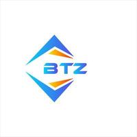 diseño de logotipo de tecnología abstracta btz sobre fondo blanco. concepto de logotipo de letra de iniciales creativas btz. vector