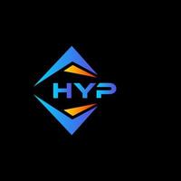 diseño de logotipo de tecnología abstracta hip sobre fondo negro. concepto de logotipo de letra inicial creativa hyp. vector