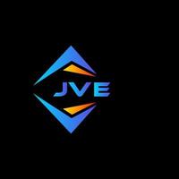 JVE abstract technology logo design on Black background. JVE creative initials letter logo concept. vector