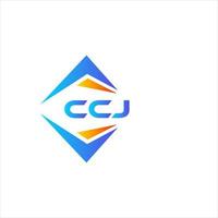 Diseño de logotipo de tecnología abstracta ccj sobre fondo blanco. concepto de logotipo de letra de iniciales creativas ccj. vector