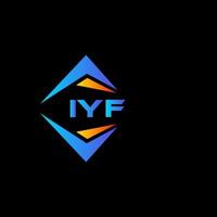 Diseño de logotipo de tecnología abstracta iyf sobre fondo blanco. concepto de logotipo de letra de iniciales creativas iyf. vector