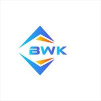 bwk diseño de logotipo de tecnología abstracta sobre fondo blanco. concepto de logotipo de letra de iniciales creativas bwk. vector