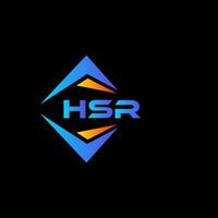 HSR abstract technology logo design on Black background. HSR creative initials letter logo concept. vector