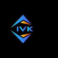 Diseño de logotipo de tecnología abstracta ivk sobre fondo blanco. concepto de logotipo de letra de iniciales creativas ivk. vector