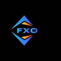 FXO abstract technology logo design on Black background. FXO creative initials letter logo concept. vector