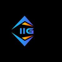 Diseño de logotipo de tecnología abstracta iig sobre fondo blanco. concepto de logotipo de letra de iniciales creativas iig. vector