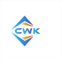 CWK abstract technology logo design on white background. CWK creative initials letter logo concept. vector