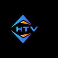 diseño de logotipo de tecnología abstracta htv sobre fondo negro. concepto de logotipo de letra de iniciales creativas htv. vector