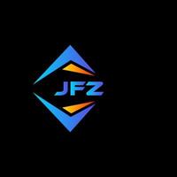 JFZ abstract technology logo design on Black background. JFZ creative initials letter logo concept. vector