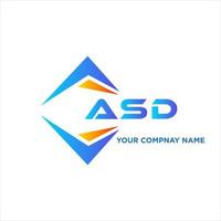 diseño de logotipo de tecnología abstracta asd sobre fondo blanco. concepto de logotipo de letra de iniciales creativas de asd. vector