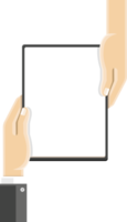Hands give document paper png