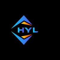 diseño de logotipo de tecnología abstracta hyl sobre fondo negro. concepto de logotipo de letra de iniciales creativas hyl. vector