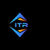 diseño de logotipo de tecnología abstracta itr sobre fondo blanco. concepto de logotipo de letra de iniciales creativas de itr. vector