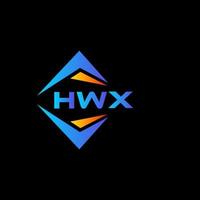 diseño de logotipo de tecnología abstracta hwx sobre fondo negro. concepto de logotipo de letra de iniciales creativas hwx. vector